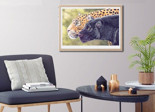 Print med jaguar vilde dyr