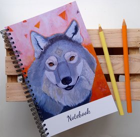 Notesbog ulv - Notebook Wolf